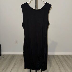 New AVLN Studio Women’s Courtney Fitted Ruched Dress in Black Size Large